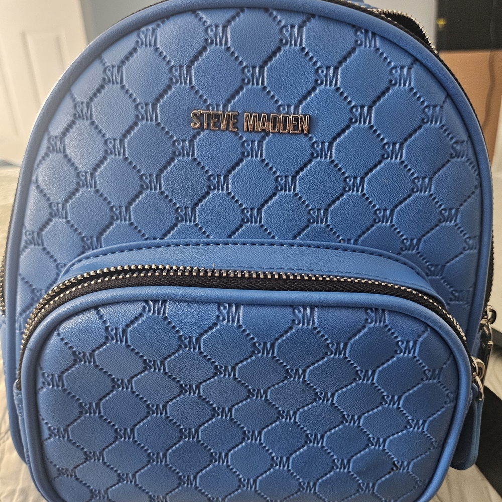 Steve Madden Blue Mini Backpack
